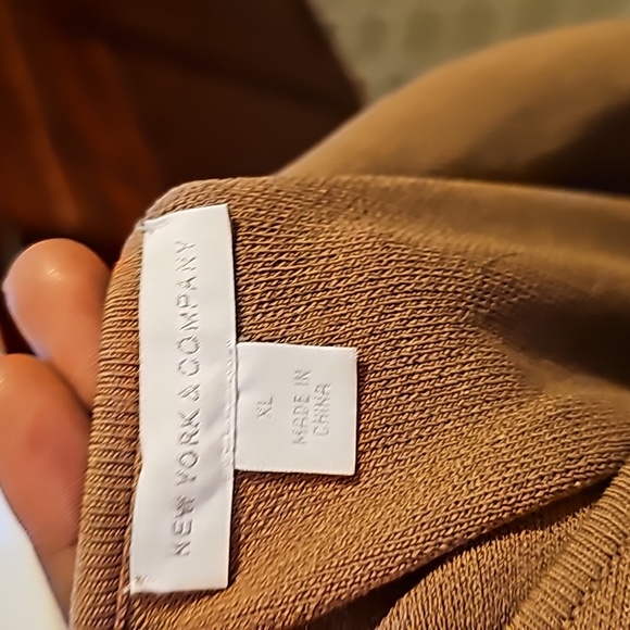 New York & Company Tan Sleeveless Dress w/Side Button Detail XL - Picture 9 of 16